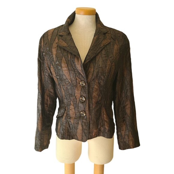 Chagall Two Tone Brown Blazer - Picture 1 of 8